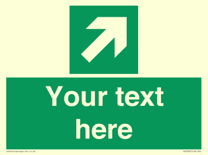 Custom Arrow Top Right Sign